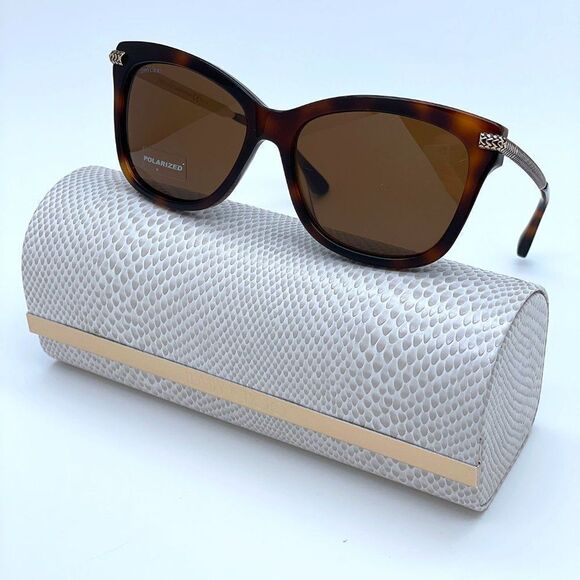 NEW JIMMY CHOO Shade/S C9B POLARIZED Havana Women Sunglasses - Picture 1 of 8